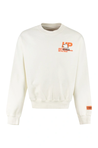 Shop Heron Preston Logo Printed Crewneck Sweatshirt In White