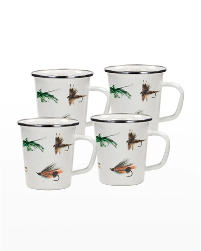 Shop Golden Rabbit Fly Fishing Latte Mugs, Set Of 4