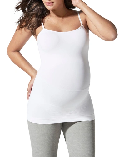 Shop Blanqi Maternity Belly Support Cooling Camisole In Pure White