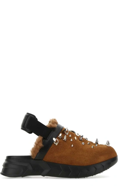 Shop Givenchy Marshmallow Studded Clogs In Brown