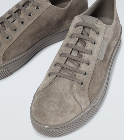 Shop Gianvito Rossi Low-top Suede Sneakers In Grey