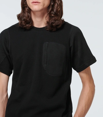 Shop Byborre Cotton T-shirt With Pocket In Volcanic Black