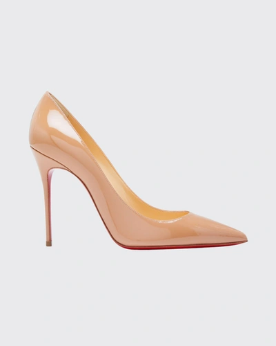 Shop Christian Louboutin Decollette Pointed-toe Red Sole Pumps In Beige