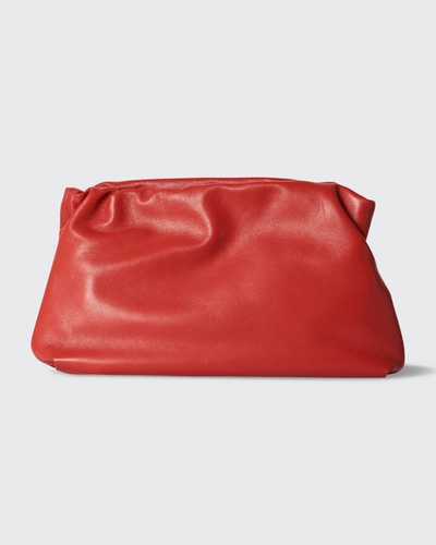 Shop The Row Bourse Large Lambskin Clutch Bag In Lppld Lipstick