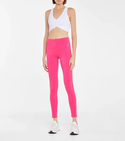 Shop Alo Yoga Airbrush High-rise Leggings In Neon Pink