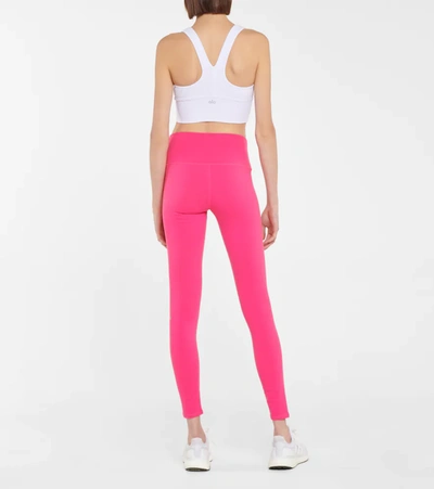 Shop Alo Yoga Airbrush High-rise Leggings In Neon Pink
