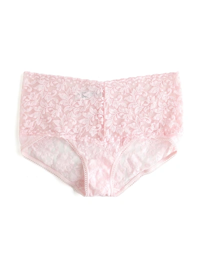 Shop Hanky Panky Retro Lace V-kini In Pink