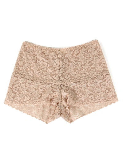 Shop Hanky Panky Retro Lace Hot Pant In Brown