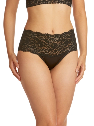 Shop Hanky Panky Silky Skin High Rise Panty In Black