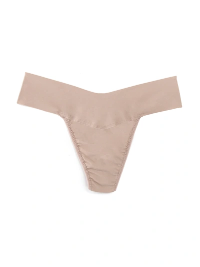 Shop Hanky Panky Breathesoft™ Natural Rise Thong In Brown