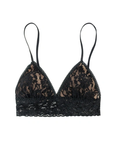 Shop Hanky Panky Signature Lace Padded Triangle Bralette In Black