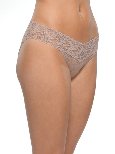 Shop Hanky Panky Signature Lace V-kini In Brown