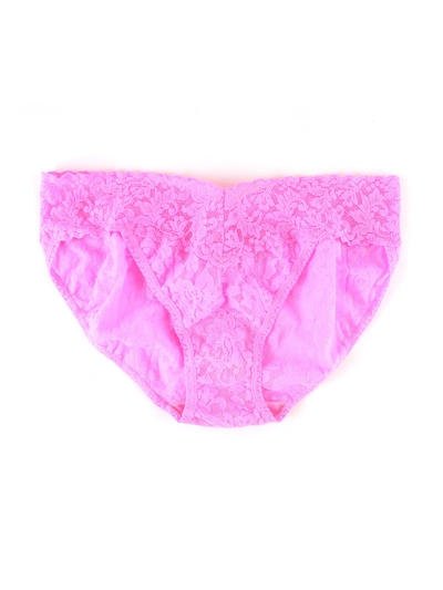 Shop Hanky Panky Signature Lace V-kini In Pink