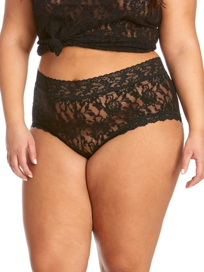 Shop Hanky Panky Plus Size Signature Lace Boyshort In Black