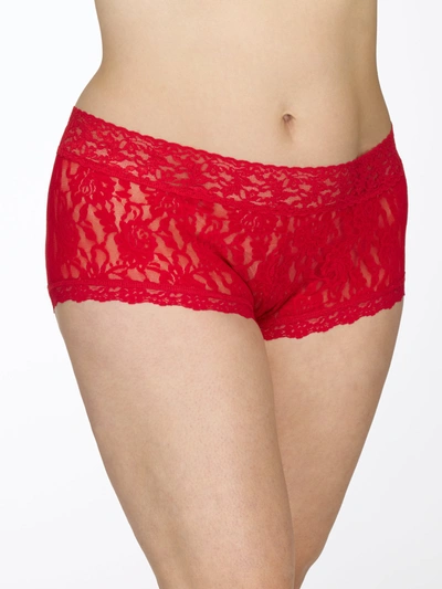 Shop Hanky Panky Plus Size Signature Lace Boyshort In Red