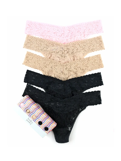 Hanky Panky 5-pack Low Rise Thong In Nude