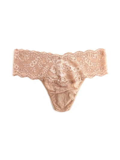 Shop Hanky Panky American Beauty Rose Natural Rise Thong In Multicolor