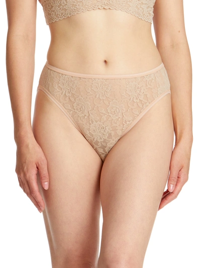 Hanky Panky Signature Lace High Cut Brief In Brown