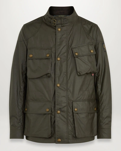 Shop Belstaff Fieldmaster Jacket In Faded Olive