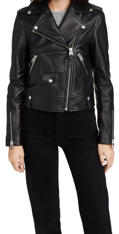 Shop Mackage Baya Leather Jacket In Black