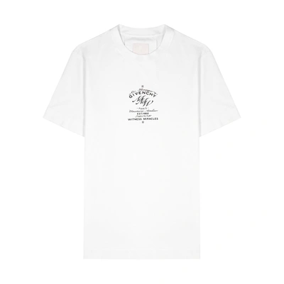 Shop Givenchy Mmw White Printed Cotton T-shirt