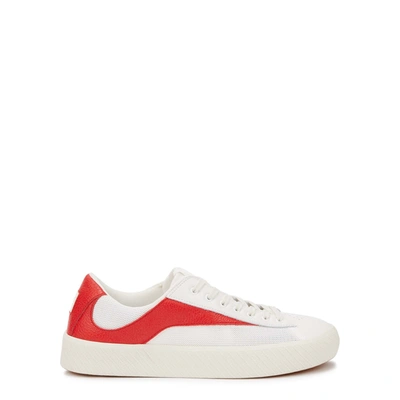 Shop By Far Rodina White And Red Leather Sneakers