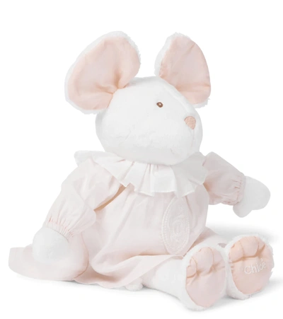 Shop Chloé Baby Mouse Soft Toy In Salmon