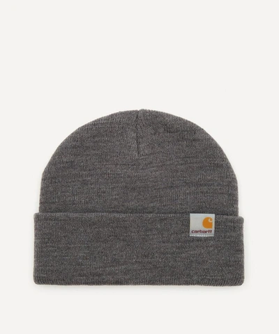 Shop Carhartt Stratus Low Beanie Hat In Dark Grey