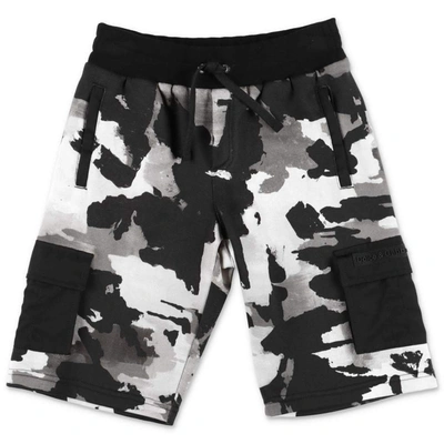 Shop Dolce & Gabbana Kids Camouflage Print Jogging Shorts In Multi