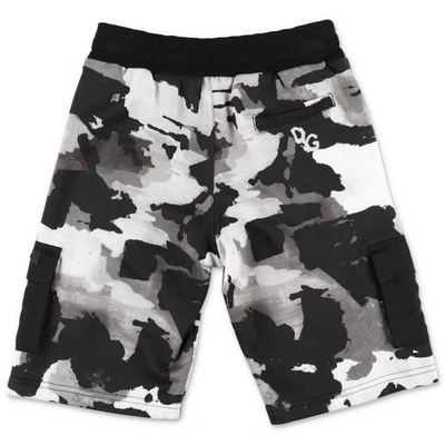 Shop Dolce & Gabbana Kids Camouflage Print Jogging Shorts In Multi