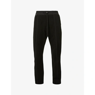 Shop Byborre Mid-rise Relaxed-fit Cotton-jersey Trousers In Forest Dusk