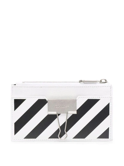 Shop Off-white Binder Card Case With Pocket In White