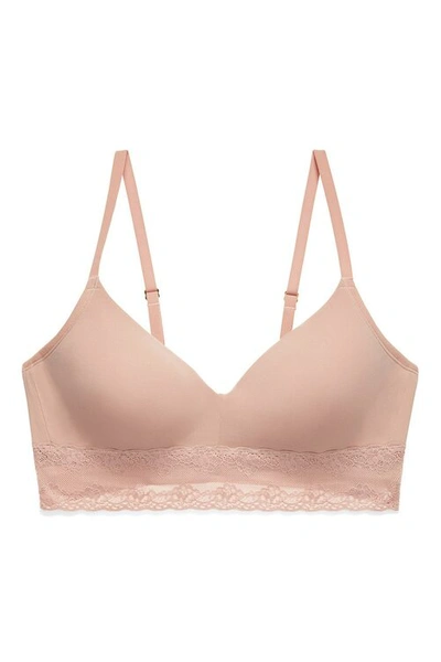 Shop Natori Bliss Perfection Contour Soft Cup Wireless Bra (32a) In Rose