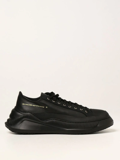 Shop Oamc Sneakers In Leather In Black
