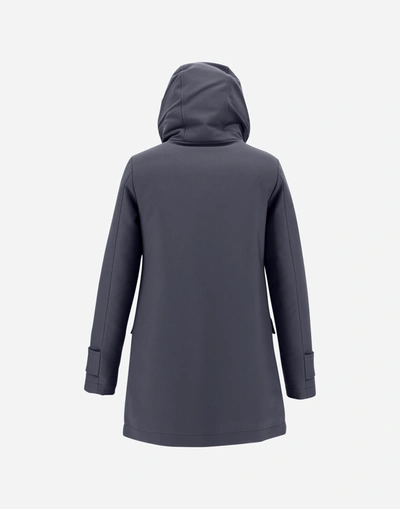 Shop Herno City Glamour A-shape With Knit Hood Edge In #n/a