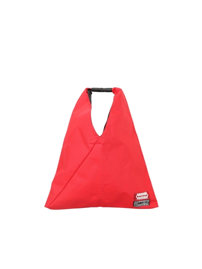 Shop Mm6 Maison Margiela Hobo Japanese Bag In Red
