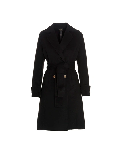 Shop Liu •jo Coat In Black