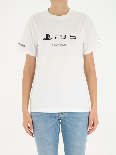 Shop Balenciaga Xlaystation T-shirt In White