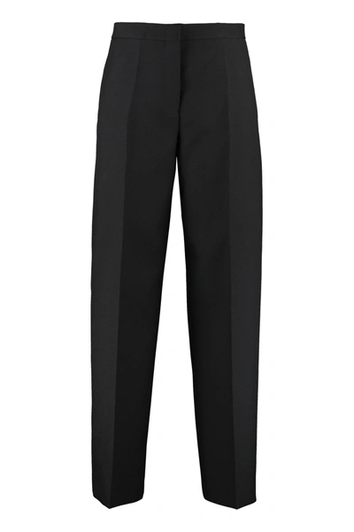Shop Jil Sander Tailored Wool Trousers In Black