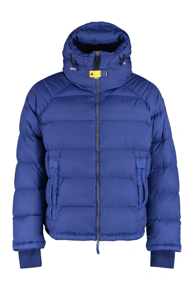 Shop Parajumpers Norton Full Zip Down Jacket In Blue