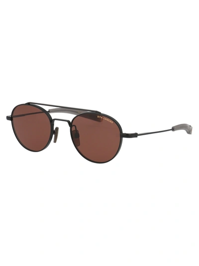 Shop Dita Sunglasses In 06 Matte Black / Brown Polar