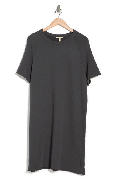 Shop Eileen Fisher Raglan Organic Cotton Sweatshirt Dress In Slate