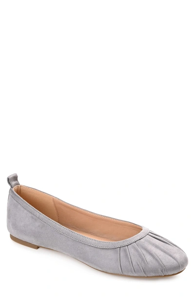 Shop Journee Collection Tru Comfort Foam Tannya Flat In Grey