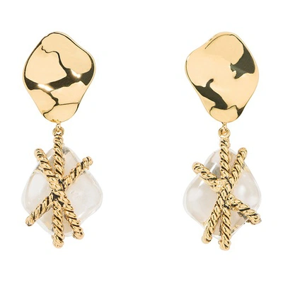 Shop Aurelie Bidermann Mycene Earrings In Gold