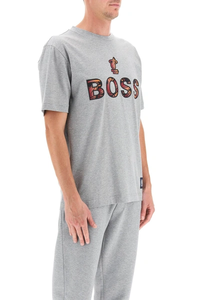 BOSS NBA Collection Camouflage Pattern T-Shirt For Men (Multi, XL)