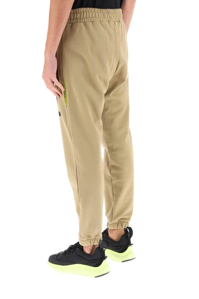 Shop Barrow Cotton Sweatpants In Brown,yellow,black