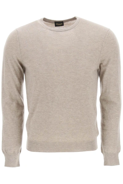 Shop Drumohr Cashmere Sweater In Brown,beige