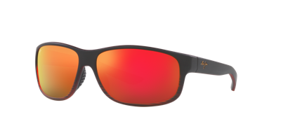 Shop Maui Jim Unisex Sunglasses Kaiwi Channel In Red Mir Pol