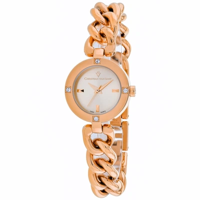 Shop Christian Van Sant Sultry Quartz Silver Dial Ladies Watch Cv0213 In Gold Tone / Rose / Rose Gold Tone / Silver