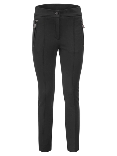 Shop Moncler Pantaloni Slim Fit In Black